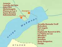 Карта курортов озера Маджоре